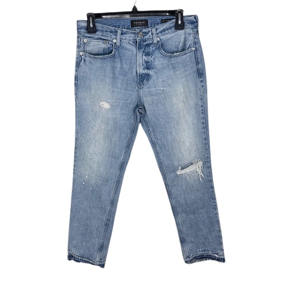 PacSun light wash distressed men slim fit jeans 100% cotton rn45421 size 32x30 - Picture 1 of 13